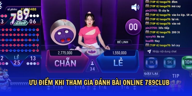 Ưu điểm khi tham gia đánh bài online 789Club